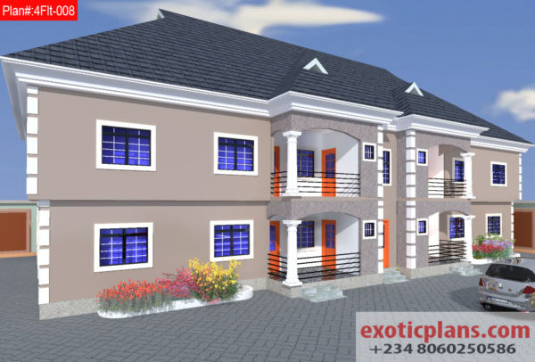 4 flats building plan Nigeria