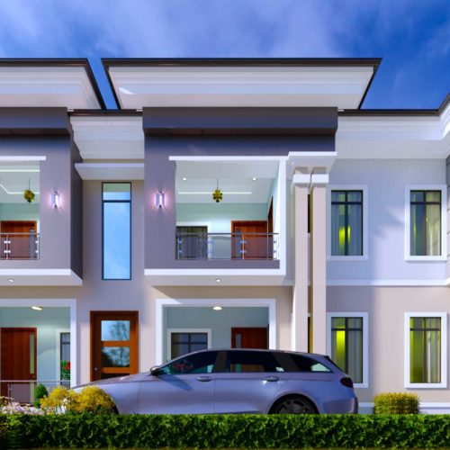 4 flats building design in Nigeria