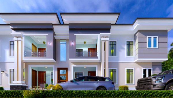 4 flats building design in Nigeria