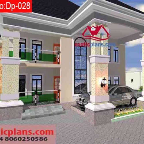 4 Bedrooms Duplex Building Plan (Dp-028)