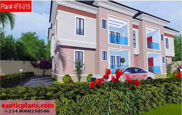 4 Flats Building plan Nigeria