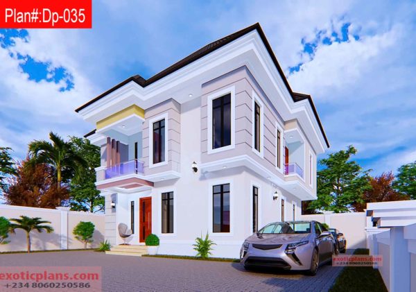 Contemporary 4 Bedrooms Duplex Plan