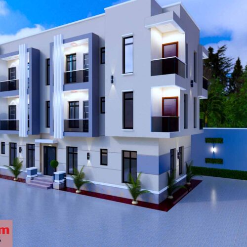 6 flats building plan