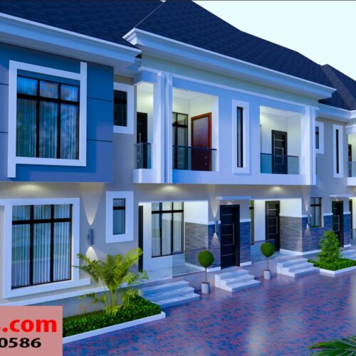 Modern Building design of a 6 units of 2 bedroom flat in Nigeria